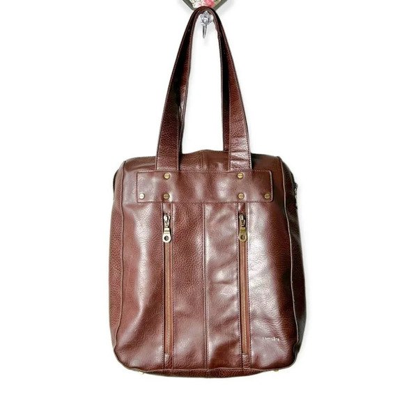 Samsara Matt & Nat Brown Vegan Leather Shoulder  Bag - Picture 1 of 10